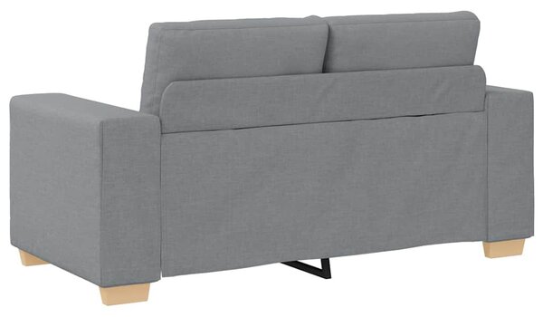 Világosszürke szövet loveseat kanapé 160x77x82 cm