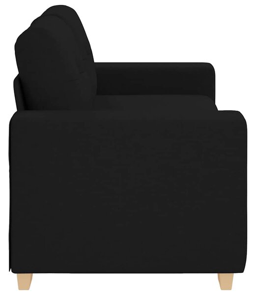 Fekete szövet loveseat kanapé 180x77x82 cm