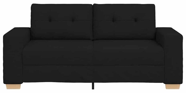 Fekete szövet loveseat kanapé 180x77x82 cm