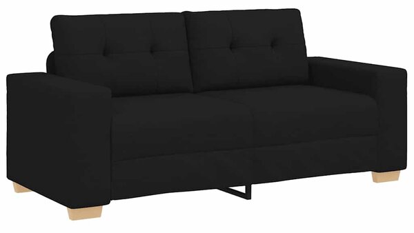 Fekete szövet loveseat kanapé 180x77x82 cm