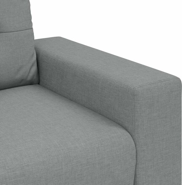 Világosszürke szövet loveseat kanapé 160x77x82 cm