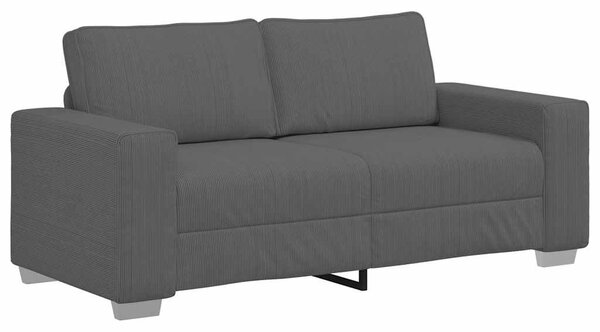 Sötétszürke kordbársony szövet loveseat kanapé 180x77x82 cm