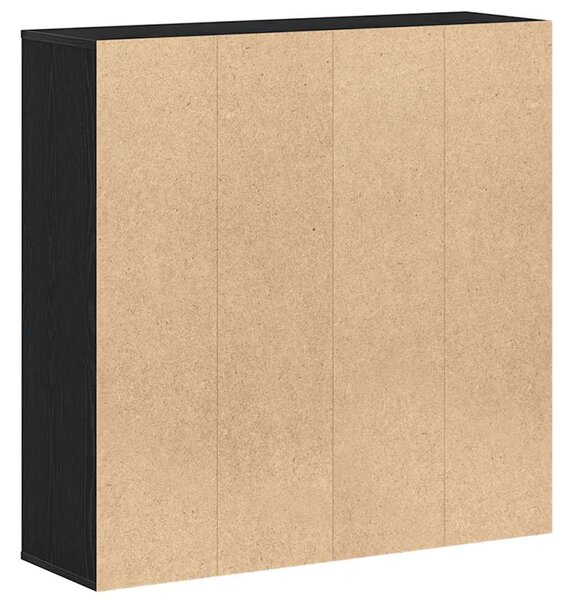 Fekete tölgyfa könyvesszekrény 98 x 29 x 97,5 cm