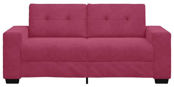 Bordó bársony loveseat kanapé 180x77x82 cm