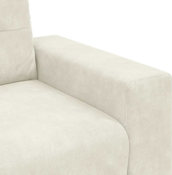Krém bársony loveseat kanapé 180x77x82 cm