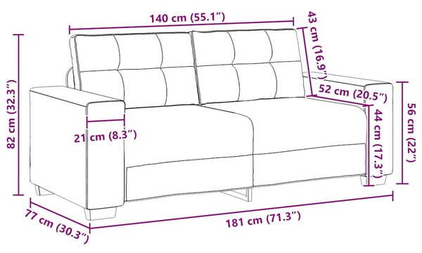 Bordó bársony loveseat kanapé 180x77x82 cm