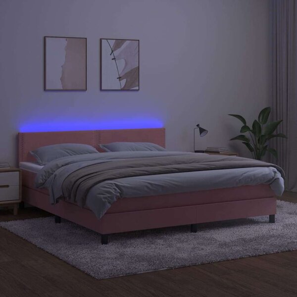Bársony Ágy LED-del - 160x200 cm