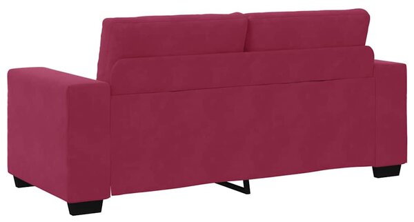 Bordó bársony loveseat kanapé 180x77x82 cm