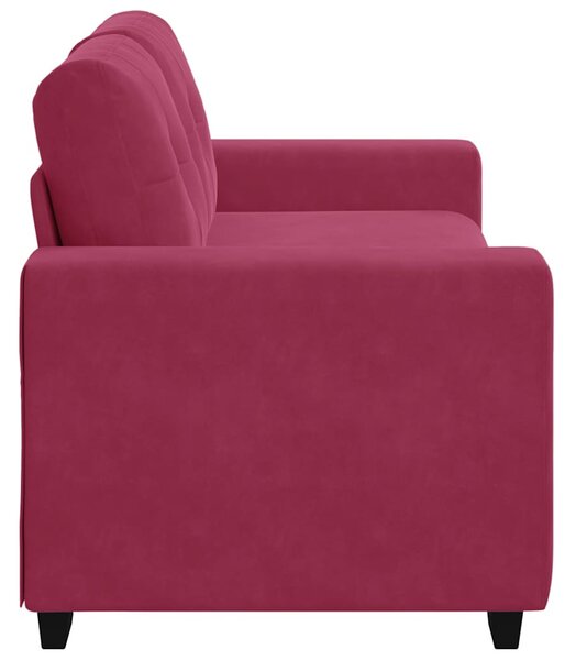 Bordó bársony loveseat kanapé 180x77x82 cm