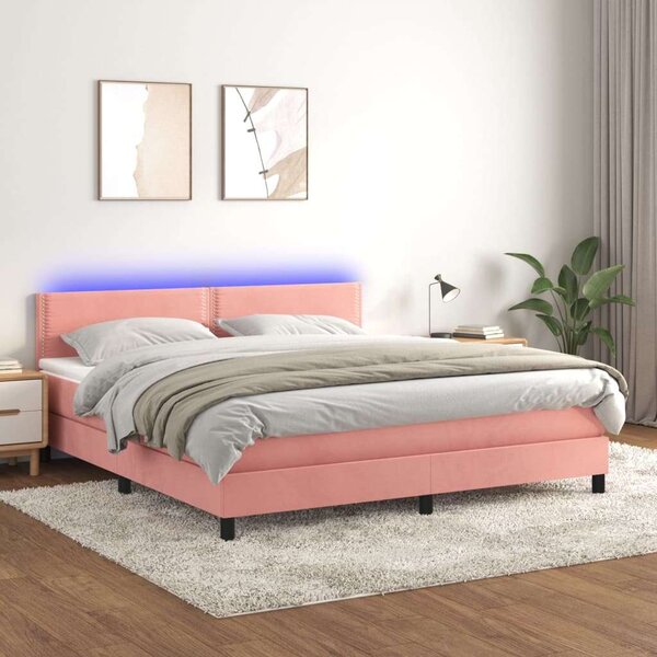 Bársony Ágy LED-del - 160x200 cm