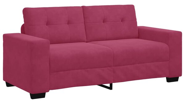 Bordó bársony loveseat kanapé 180x77x82 cm