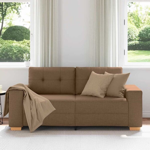 Barna szövet loveseat kanapé 180x77x82 cm