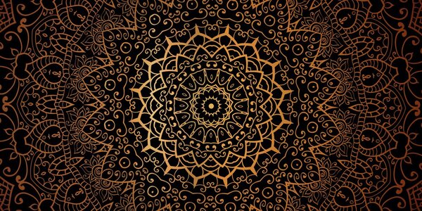Kép vintage Mandala indiai stílusban