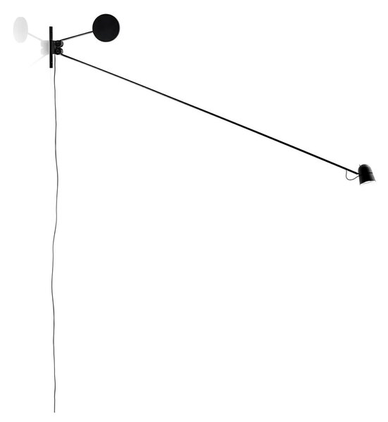 Luceplan - Counterbalance Fali Lámpa Black - Lampemesteren