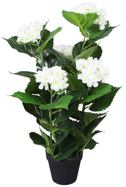 Műhortenzia virágcseréppel 60 cm fehér