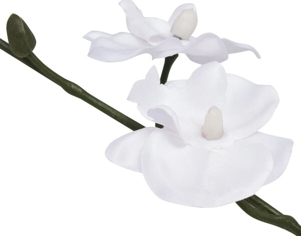 Műorchidea virágcseréppel 30 cm fehér