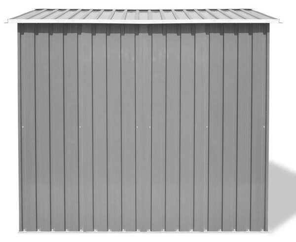 VidaXL szürke fém kerti fészer 257 x 205 x 178 cm