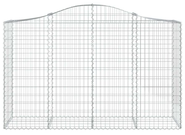 VidaXL 50 db íves horganyzott vas gabion kosár 200x50x120/140 cm