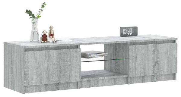 VidaXL szürke sonoma színű TV-szekrény LED-ekkel 140 x 40 x 35,5 cm
