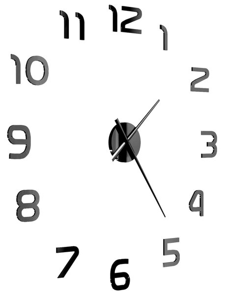 Modern fekete 3D falióra 100 cm XXL