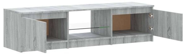 VidaXL szürke sonoma színű TV-szekrény LED-ekkel 140 x 40 x 35,5 cm