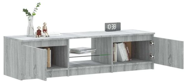 VidaXL szürke sonoma színű TV-szekrény LED-ekkel 140 x 40 x 35,5 cm