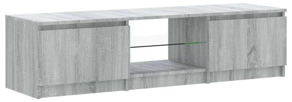 VidaXL szürke sonoma színű TV-szekrény LED-ekkel 140 x 40 x 35,5 cm