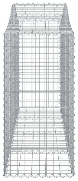 VidaXL 50 db íves horganyzott vas gabion kosár 200x50x120/140 cm