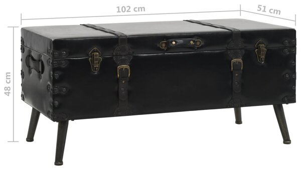 MDF és acél dohányzóasztal 102 x 51 x 48 cm