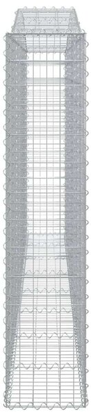 VidaXL 15 db íves horganyzott vas gabion kosár 400x30x140/160 cm