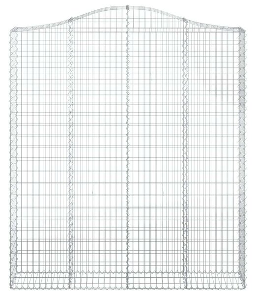 VidaXL 3 db íves horganyzott vas gabion kosár 200x30x220/240 cm