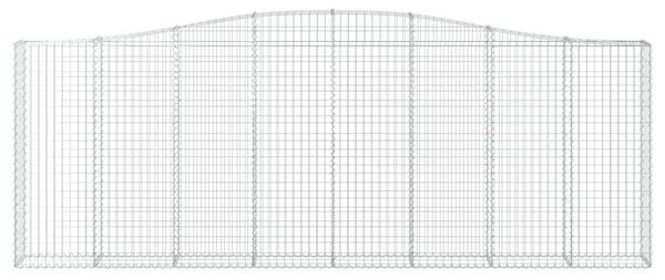 VidaXL 15 db íves horganyzott vas gabion kosár 400x30x140/160 cm