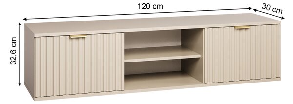 LUMINA fali tévés szekrény - kasmír