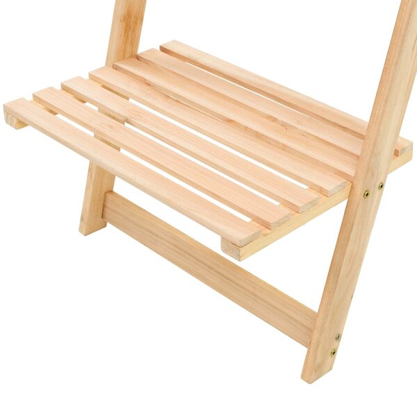 Cédrusfa létra fali polc 41,5 x 30 x 176 cm