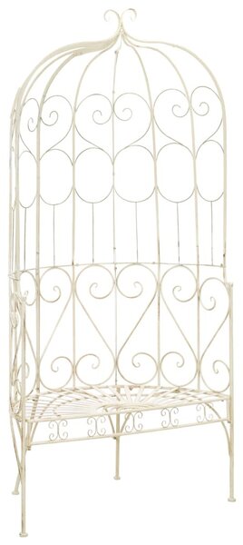 Fehér antik vas kerti pad 95 cm