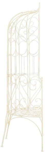 Fehér antik vas kerti pad 95 cm