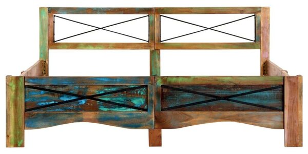 VidaXL tömör újrahasznosított fa ágykeret 160 x 200 cm