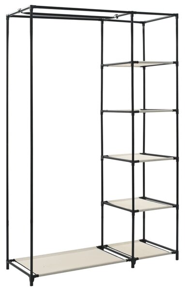 2 db krémszínű összecsukható szövet ruhásszekrény 110x45x175 cm