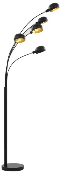 Fekete-arany állólámpa 200 cm 5 db E14 típusú foglalattal