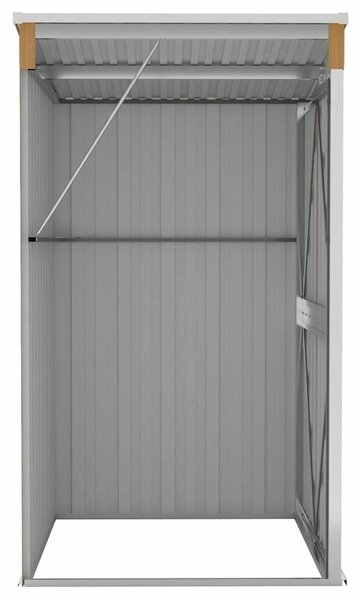 VidaXL barna acél falhoz erősíthető kerti fészer 118x100x178 cm
