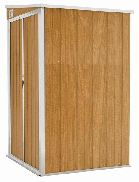 VidaXL barna acél falhoz erősíthető kerti fészer 118x100x178 cm