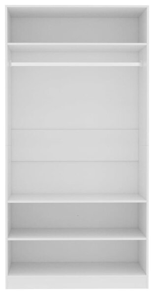 Fehér szerelt fa ruhásszekrény 100 x 50 x 200 cm