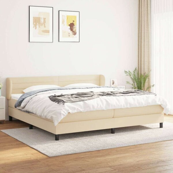 VidaXL Krémszínű Ágy Matraccal - 200x200 cm