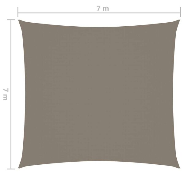VidaXL Napvitorla - Négyzet - 7x7m, Bézs