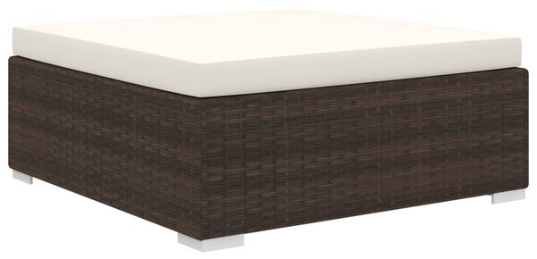 VidaXL 11 részes barna polyrattan kerti bútorszett párnákkal