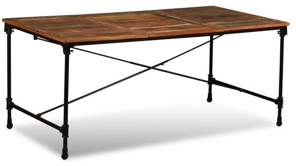 VidaXL Újrahasznosított Fa Étkezőasztal - Ipari Stílus - 180 cm