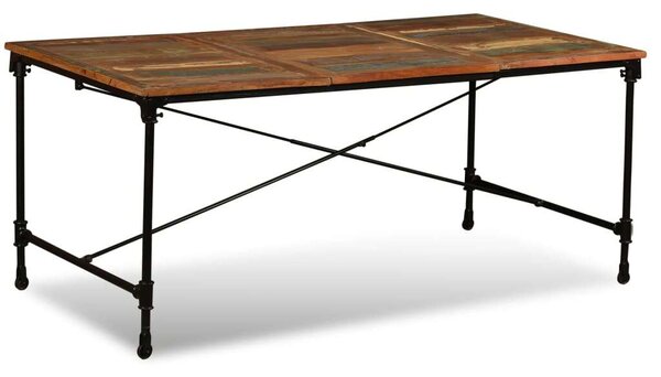 VidaXL Újrahasznosított Fa Étkezőasztal - Ipari Stílus - 180 cm