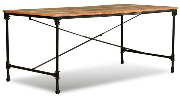 VidaXL Újrahasznosított Fa Étkezőasztal - Ipari Stílus - 180 cm