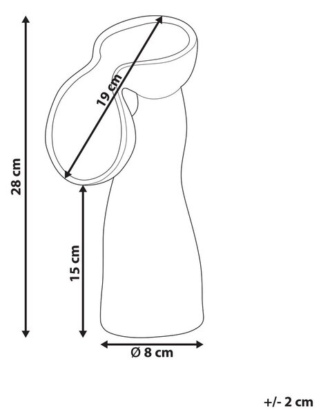 Virágtartó váza CALAMUS Kőcserép 28 cm Zöld