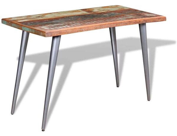 VidaXL Rusztikus Étkezőasztal - Újrahasznosított Fa - 120x60 cm